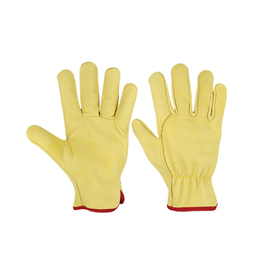 Guantes de cuero con agarre avanzado, con estructura de palma reforzada y acabado de cuero liso para un manejo seguro - Product Image 1