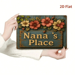 CIFbuy Panneau rustique en aluminium 20,3x30,5 cm pour la maison, décoration murale en bois, TikTok pour service de retrait Temu - Product Image 5