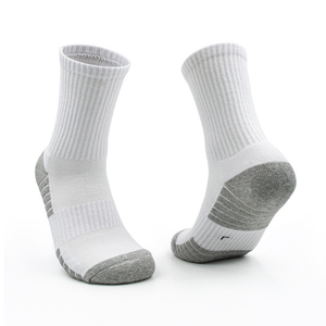 Calcetines de baloncesto para hombre - Diseño de puño personalizado, compresión, soporte de arco, transpirables, antideslizantes, de elastano, nailon y algodón, con amortiguación gruesa - Product Image 2