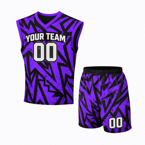 Maillot et short de sport personnalisés pour équipe, imprimés par sublimation, réversibles, été, séchage rapide, extensibles - Product Image 5