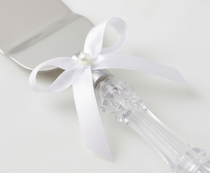 Design <b>Cake</b> <b>Server</b> With Acrylic Transparent Handles Stainless Steel <b>Cake</b> Tools Serving Spatula And Knife Ceremony And Wedding - Product Image 2