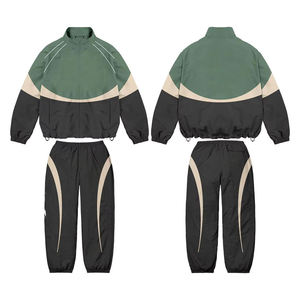 Custom Kids Tracksuit Set Color Blocking Sporty <b>Jacket</b> Joggers Full Sleeve Zipper <b>Fly</b> Breathable Polyester Autumn Wear - Product Image 4