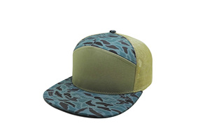 Gorra de malla estructurada de 7 paneles con logotipo personalizado, camuflaje, cierre a presión de plástico, hecha en Vietnam, estilo deportivo clásico. - Product Image 3
