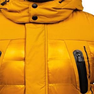 Men Hooded Knitted Polyester Lightweight Bubble Jacket <b>Waterproof</b> Quick Dry Breathable <b>Warm</b> Quilted Full Zip Casual Winter - Product Image 6