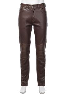 Burgundy Leather Hooded Tracksuit Premium Leather <b>Jacket</b> Cargo Jogger Pants Men's Full Zip Leather <b>Jacket</b> - Product Image 5