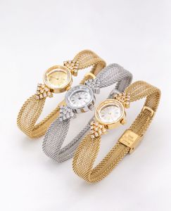 Women's Luxury Quartz <b>Watch</b> Sapphire Crystal Dial 22mm Pointer Display Stainless Steel Band 16mm Brass Case Push Button Hidden - Product Image 4