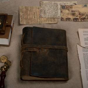 Diario de Cuero Rústico Hecho a Mano para Escribir y Dibujar - Product Image 2