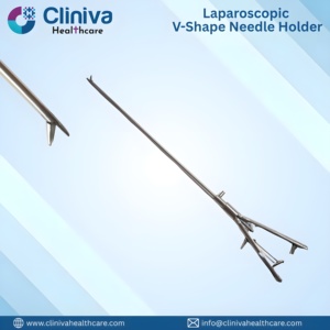 <b>Laparoscopic</b> V-Shape Needle Holder Straight Jaw High Quality Reusable Surgical <b>Instruments</b> - Product Image 1