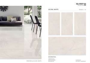 กระเบื้องพอร์ซเลนลายหินอ่อนคุณภาพสูง ขนาด 600x1200 มม. ผิวเงาขัดมัน สำหรับตกแต่งผนังและพื้นภายในและภายนอกอาคาร - Product Image 3