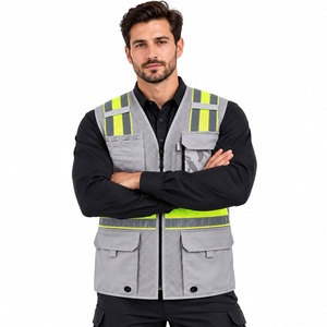 Diseña Tu Propio Logotipo, Chaleco de Seguridad para Hombre, Personalizado, Multibolsillos, Chaleco Reflectante de Trabajo de Alta Calidad para Hombre - Product Image 5