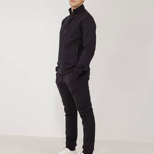 Sweat-shirt de luxe pour homme en coton, col ras du cou, avec logo personnalisé, fermeture éclair quart de tour, coupe oversize, uni et épais - Product Image 5