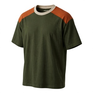 Amkoor Men's Regular Fit Color Blocked <b>T</b>-<b>Shirt</b> <b>Raglan</b> Sleeve O-Neck Contrast Trim Casual 100% Cotton Knitted Anti-Pilling 320g - Product Image 2