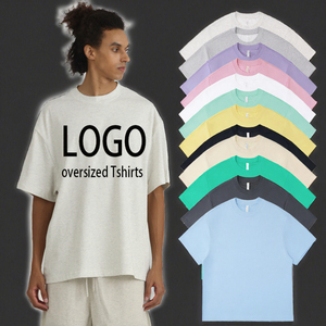 T-shirt personnalisé pour homme 250 GSM à séchage rapide, coupe oversize, grammage lourd, motif uni, impression DTG en relief - Product Image 3