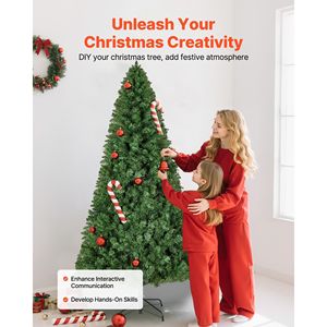 Albero di Natale Artificiale da 180 cm con 1250 Punte di Rami, Base in Metallo Robusta, Decorazioni per Casa e Feste - Product Image 5