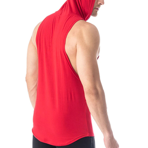 Cotton Sleeveless <b>Workout</b> <b>Hoodie</b> Lightweight Exercise Tank Top Gym Clothing Manufacturer Custom Embroidered Sleeveless <b>Hoodie</b> - Product Image 2