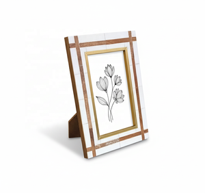 Premium Handmade <b>Rustic</b> Elegant Resin Inlay Vertical <b>Photo</b> <b>Frame</b> with Brass Border for Modern Luxury Home Decor - Product Image 1