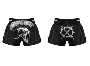 Shorts de Muay Thai et de Kickboxing en satin de polyester grande taille avec design par sublimation, taille haute élastique, confortables pour l'entraînement et le Jiu Jitsu - Product Image 4