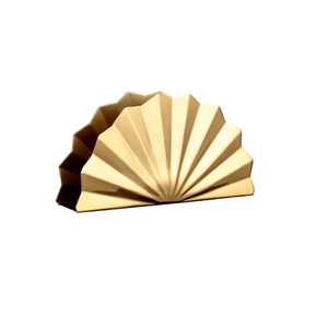 Porta Revistas Metálico Dorado, Panel Inferior Texturizado Liso, Patas Esféricas Decorativas, Funcional, Elegante y Ecológico - Product Image 5