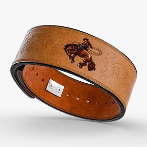 Champion Logo Cowhide Leather Lever Buckle <b>Belt</b> Gym Workout Waist Support <b>Powerlifting</b> Training 10MM Weightlifting <b>Belt</b> - Product Image 3