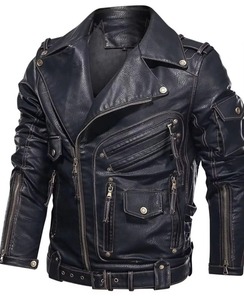 Hot Selling <b>Men</b> Clothing <b>Leather</b> <b>Jacket</b> New Fashion <b>Men</b> <b>Leather</b> <b>Jacket</b> Windproof <b>Leather</b> <b>Jacket</b> - Product Image 1