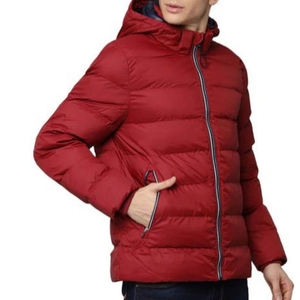 Mens Quilted Bubble Winter Jacket Hooded <b>Warm</b> Padded Coat Smooth Shell Casual Cold Weather Outerwear Wholesale Apparel Supplier - Product Image 4