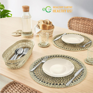 Set de table en jonc tressé à la main de 30 cm pour la décoration de table |   Napperons en fibres naturelles en gros - Product Image 6