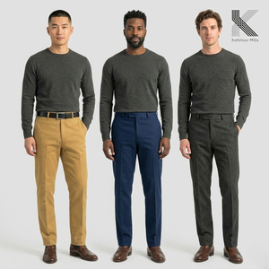 <span class=keywords><strong>Pantaloni</strong></span> Chino Elasticizzati da Uomo in Twill di Cotone e Spandex 285GSM, Business Casual OEM ODM - Product Image 3