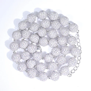 Chaîne de chapelet Hip Hop Bling pour homme, personnalisée, sertie de diamants Moissanite - Product Image 4