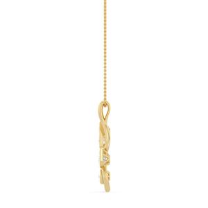 Colgante de cabeza de becerro con diamantes creados en laboratorio, 2.98 CTW, engastado en oro amarillo de 18K, diseño largo, joyería de lujo, regalo. - Product Image 4