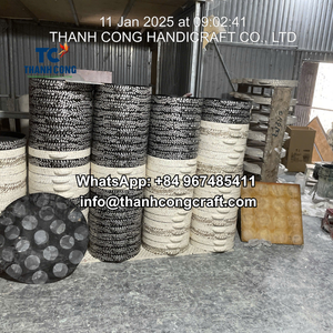 Lujosa bandeja ecológica de nácar con asas hecha a mano en Vietnam, apta para alimentos para uso doméstico y en restaurantes - Product Image 6