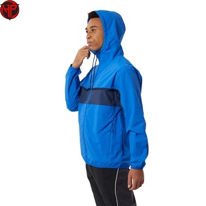 เสื้อแจ็คเก็ตไนลอนสตรีทแวร์ผู้ชายแบบ OEM สกรีนโลโก้ตามสั่ง ตัดต่อสีสัน ลายปักกราฟิก เสื้อแจ็คเก็ตวอร์มกีฬา - Product Image 2