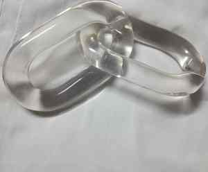 Collier en résine à maillons larges de style moderne, mélange de couleurs, punk, creux, gros maillons épais, longue chaîne, décoration murale - Product Image 1