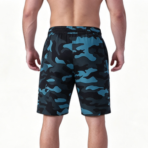 <b>Men's</b> <b>Camouflage</b> Board <b>Shorts</b> Quick Dry Drawstring Zipper Pocket Casual Style Mid Waist 100% Polyester Woven Fabric - Product Image 5