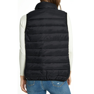 Wholesale Hot Selling Waterproof Windproof Eco-Friendly Women <b>Puffer</b> <b>Jacket</b> Crew Neck Hooded Sleeveless Vest <b>Cheap</b> Price OEM - Product Image 1
