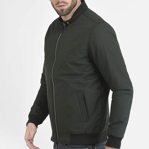 Chaqueta Bomber Casual Delgada de Alta Calidad para Hombre con Cuello Alto y Logotipo Frontal, Chaqueta de Piloto de Una Sola Capa para Primavera y Otoño - Product Image 4