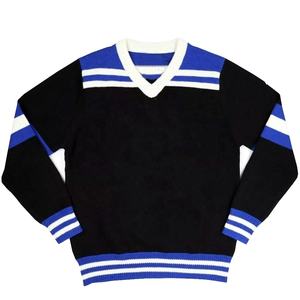 Pull à capuche à carreaux de qualité universitaire sweat-shirt à col thermique d'hiver 100% coton polaire tissu brodé Technique lavée - Product Image 1