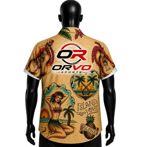 ORVO Sports Men's <b>Hawaiian</b> <b>Shirt</b> Short Sleeve Tropical Parrot Print Summer Vacation Casual Breathable Quick Dry Twill Fabric - Product Image 2
