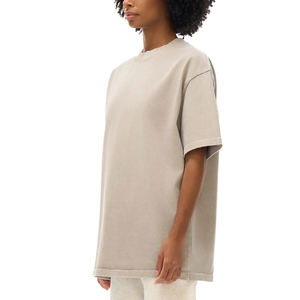 เสื้อยืดผู้ชายคุณภาพพรีเมียม ผ้าคอตตอนหนา ทรงโอเวอร์ไซส์ สไตล์สตรีทแวร์ ลวดลายย้อมสีแบบแอซิดวอช รับผลิตเสื้อยืดพร้อมโลโก้ตามสั่ง ผู้ผลิต OEM/ODM - Product Image 2