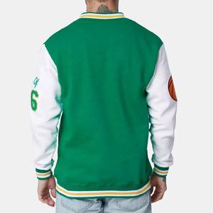 2025 Varsity Wool Crop Top Hombres de alta calidad de cuero transpirable Bomber School Collage Crop Jacket - Product Image 2