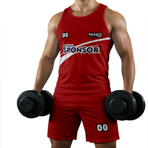 Conjunto de Ropa Deportiva de Verano para Hombre, Tendencia 2025, OEM ODM, Personalizado, Camiseta sin Mangas y Pantalones Cortos de Terciopelo, Ropa de Gimnasio, Entrenamiento, Venta al Por Mayor - Product Image 3