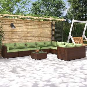 Set Lounge da Giardino Marrone e Verde - Product Image 1