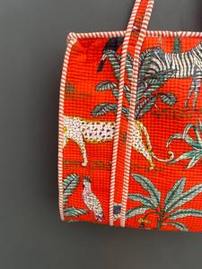 Bolsos tote de algodón Kantha acolchados para mujer, bolsos de hombro con cierre abierto, lote al por mayor con forro de tela y dos asas. - Product Image 3