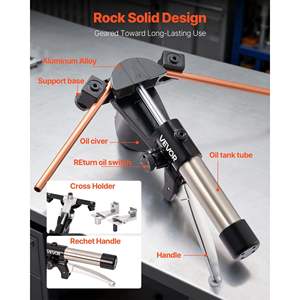 Kit de pliage de tubes hydrauliques 1/4-7/8 pouce, outil de pliage de tubes en cuivre, jeu d'outils de pliage de tuyaux, avant/arrière, CVC, 7 matrices en alliage d'aluminium pour automobile - Product Image 5