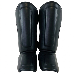 Custom PU Boxing Shin Guards for MMA, Muay Thai & Kickboxing – Lightweight Protective Leg Guards OEM - Product Image 4