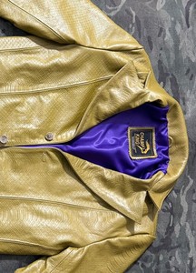 Champ <b>king</b> cowhide embossed leather <b>coat</b> for fashion - Product Image 2