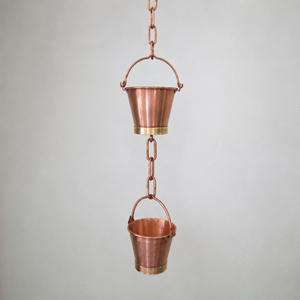 Chaîne de pluie décorative en cuivre pour gouttière, déversoir extérieur, drainage des eaux de pluie, fontaine suspendue pour jardin - Product Image 1