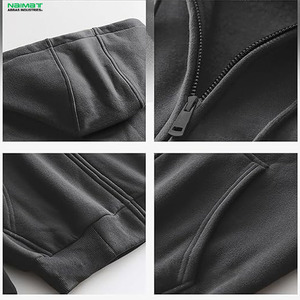Comfortable <b>Thick</b> Cotton Blend Zip Up Hoodie Men Soft Knit <b>Cardigan</b> Style Gym Sweatshirt Warm Active Outwear - Product Image 6