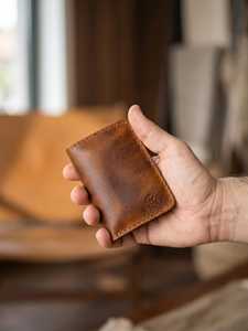 Porte-cartes en cuir fin personnalisé avec fermeture éclair, blocage RFID, étui pour cartes de crédit, porte-monnaie de poche pour homme, porte-cartes LNCR-0031C - Product Image 4