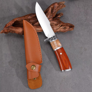 Couteau de chasse artisanal en acier de Damas, forgé à la main, lame pleine longueur, couteau de survie pour le camping, la chasse et le bushcraft, coupe précise - Product Image 5