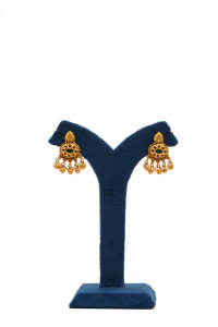 Gold Plated Kundan <b>Necklace</b> <b>Set</b> with Pearl Chain Pendant Green Red Stones Traditional <b>Indian</b> Wedding Jewelry - Product Image 2